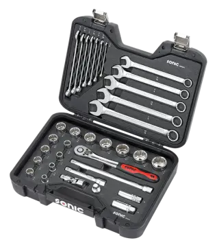 BMCS socket and wrench set 1/2" SAE 34-pcs